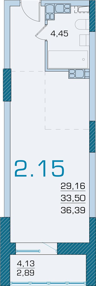 Квартира 2.15 в ЖК 